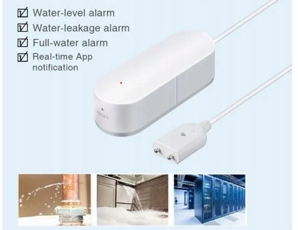 Water level monitoring water leakage detection and full water alarm system with real-time app notifications.