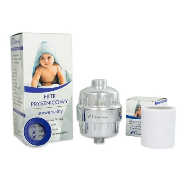Replacement shower filter cartridge for water purification systems, ensuring clean and safe drinking water. Fits universal shower filter units, promotes healthy skin and hair.