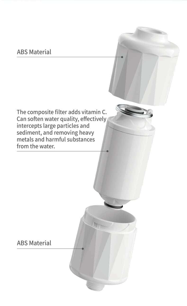 Dušo vandens filtras Diamond su KDF derva ir VC rutuliukais - Image 2