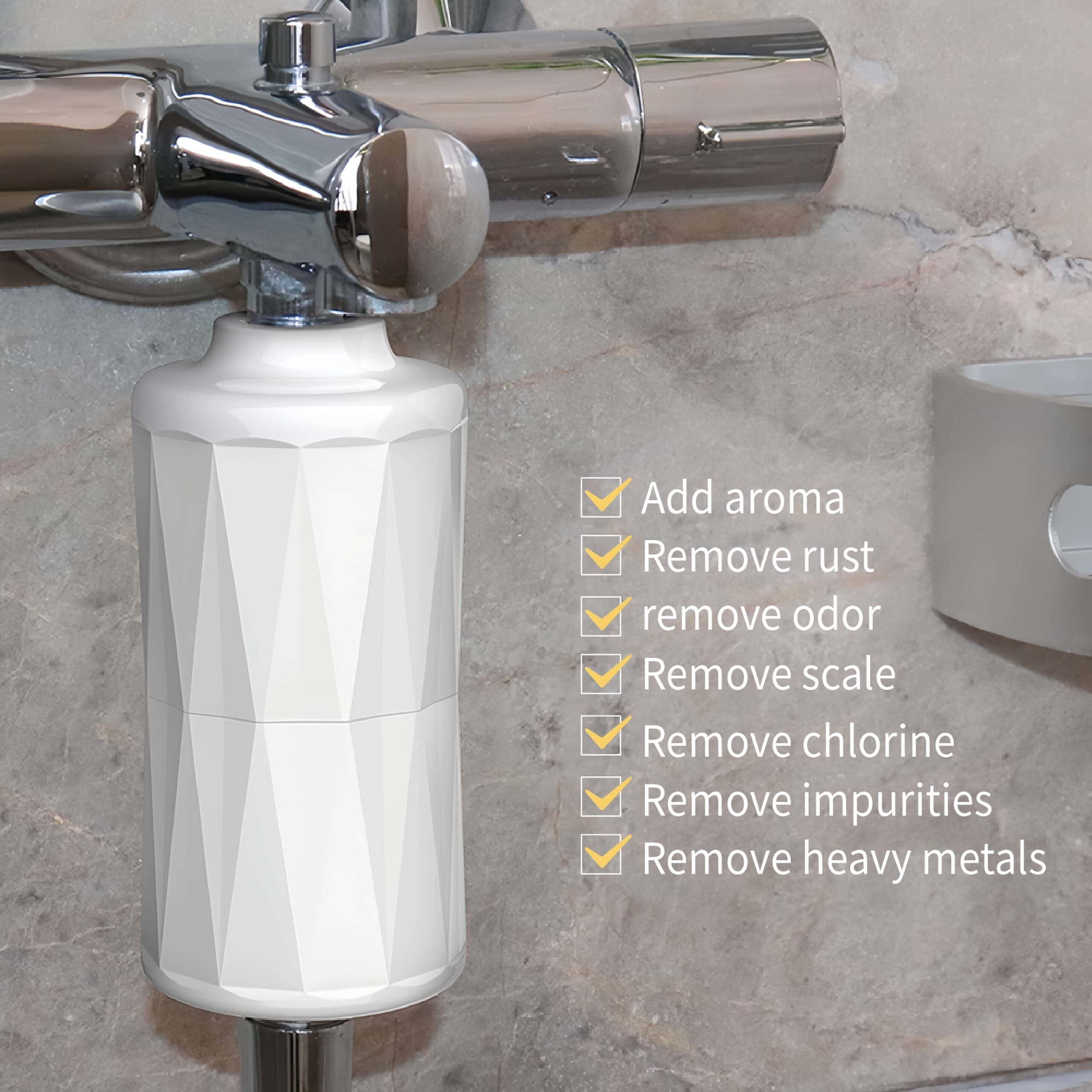 Dušo vandens filtras Diamond su KDF derva ir VC rutuliukais - Image 5