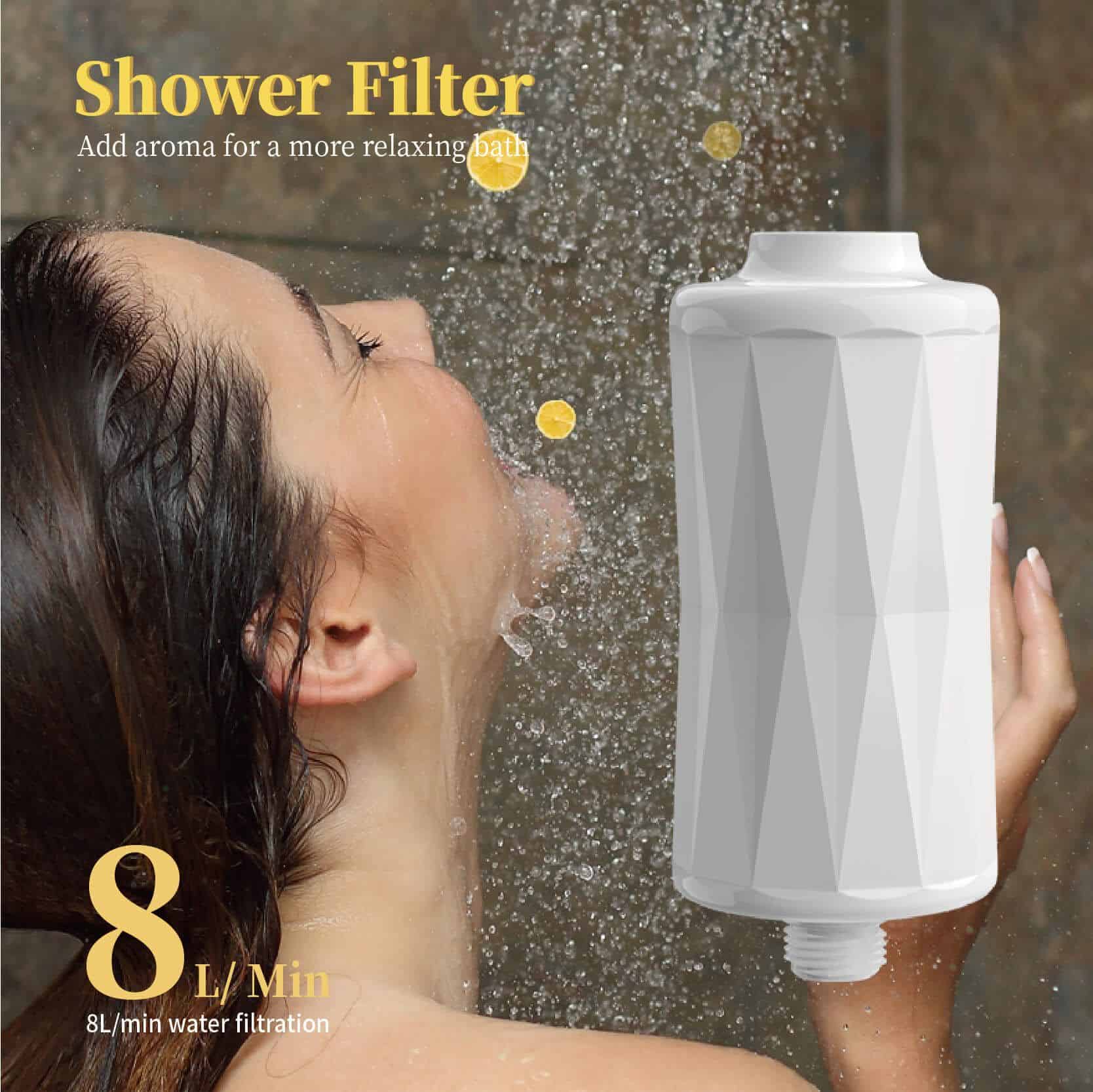 Dušo vandens filtras Diamond su KDF derva ir VC rutuliukais - Image 7