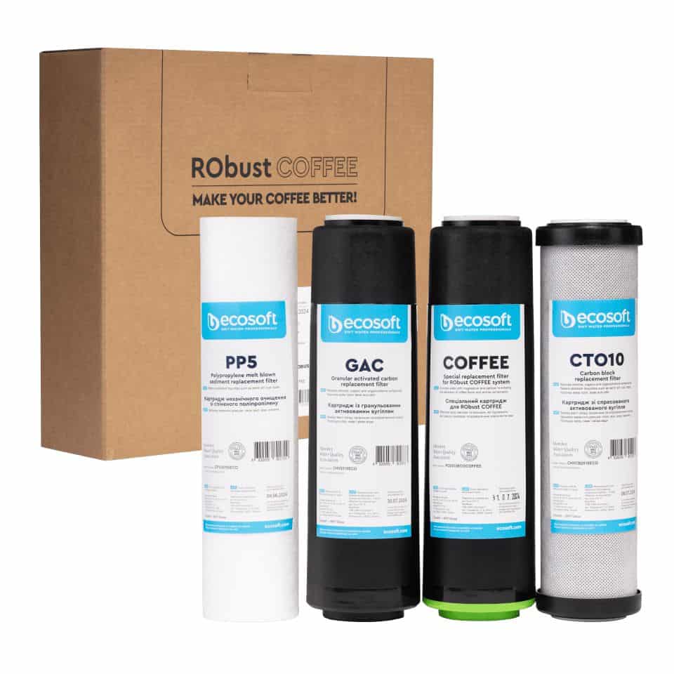 High-quality coffee machine water filters for optimal brewing, compatible with Robust coffee systems, durable and easy to install, ensuring pure water for great coffee taste.