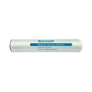Reverse osmosis filter cartridge for water purification, EcoSoft model ELP-8040, high-quality water filtration system.