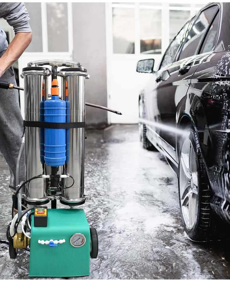 Mobili nerūdijančio plieno dejonizuoto vandens filtravimo sistema su RO membranomis - Image 8