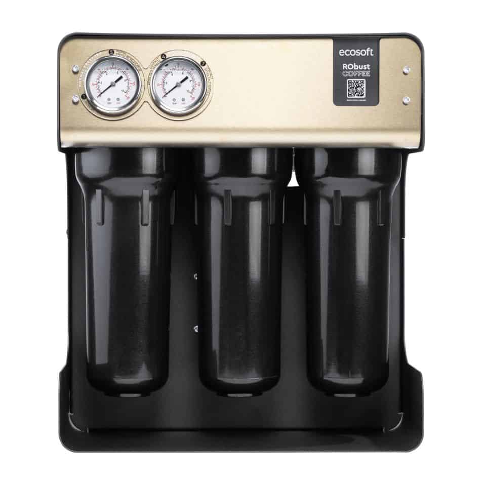 High-efficiency water filtration system with three cartridge filters and pressure gauges for clean, pure water at filterplace.lt. Perfect for home or commercial use.