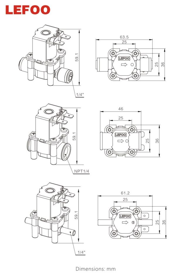 Solenoidinis vožtuvas LEFOO SVD20A 12V - Image 3